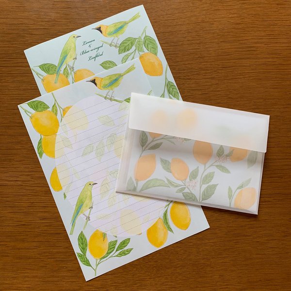 Letter Set レモンと青羽木葉鳥（レターセット）