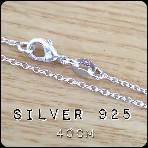 silver 925＊上質＊40cm シンプルあずきチェーンネックレス 華奢／送料無料