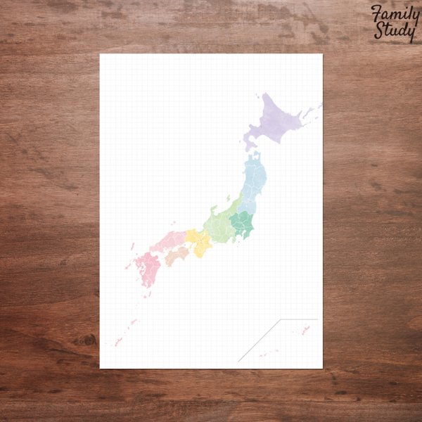 カキコミ日本地図（カラフル）