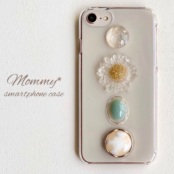 【iPhone15シリーズ対応】clear-flower スマホケース/iPhoneケース