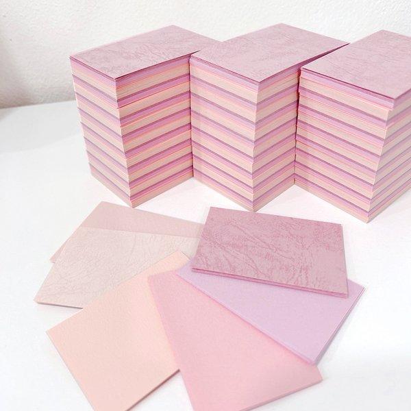 ピンクいろのカード　無地カード　47×67mm（50枚）A098