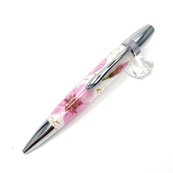 押花のボールペン Flower Pen 桜 /さくら(桃色） ソメイヨシノ TFB2020