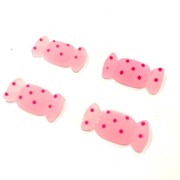 「#7118」ピンク キャンディー 樹脂 パーツ ✴︎４個セット