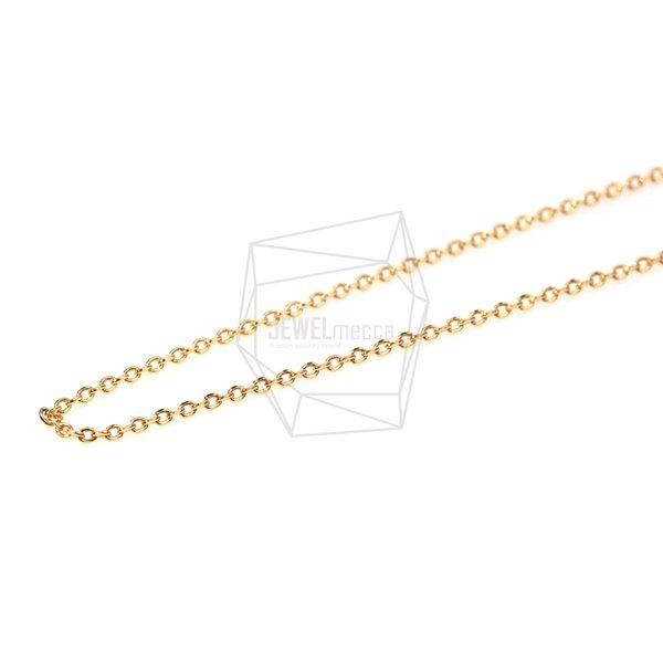 CHN-005-G【5m】ネックレスチェーン,230 Diamond Cut chain