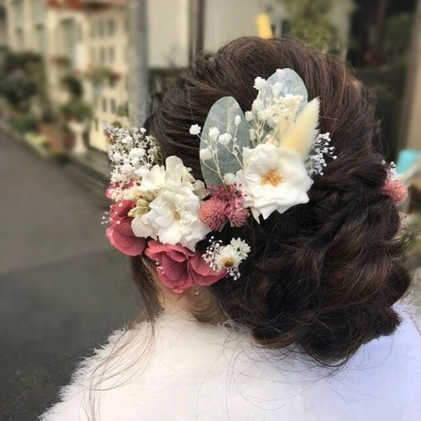 Cherie #5 成人式 卒業式 着物 髪飾り 結婚式 花 和 プリザーブドフラワー ドライフラワー