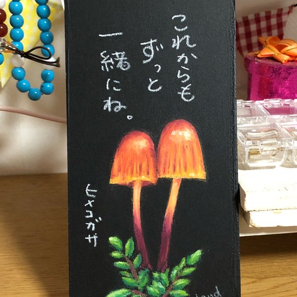 キノコ🍄のチョークアート