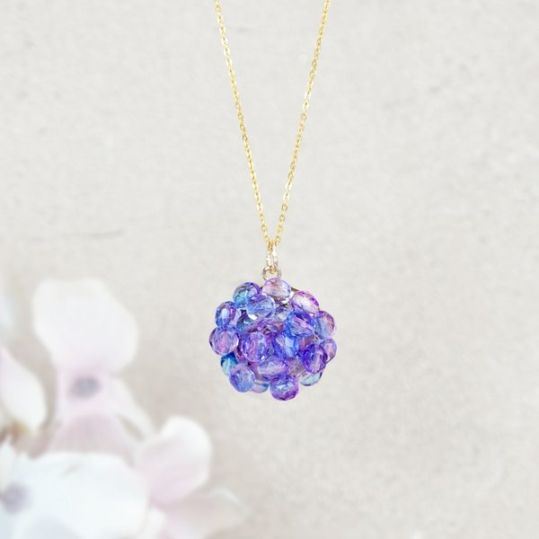 【ネックレス】紫陽花