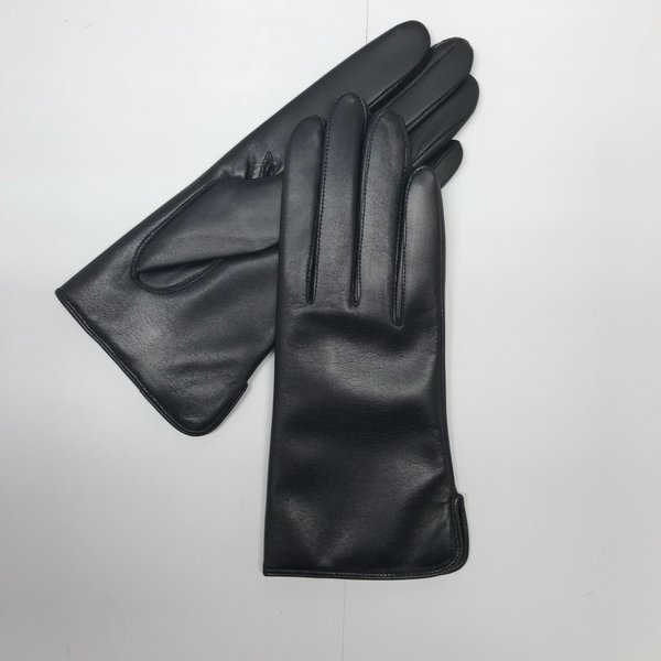 革手袋 [145] 定番。カシミヤ入りの黒(オーダー可)