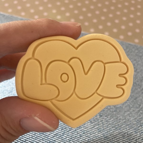 ハートクッキー型　LOVEスタンプ付き