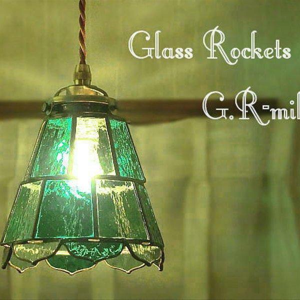 ステンドグラス ランプ照明「emerald（エメラルド）」再販
