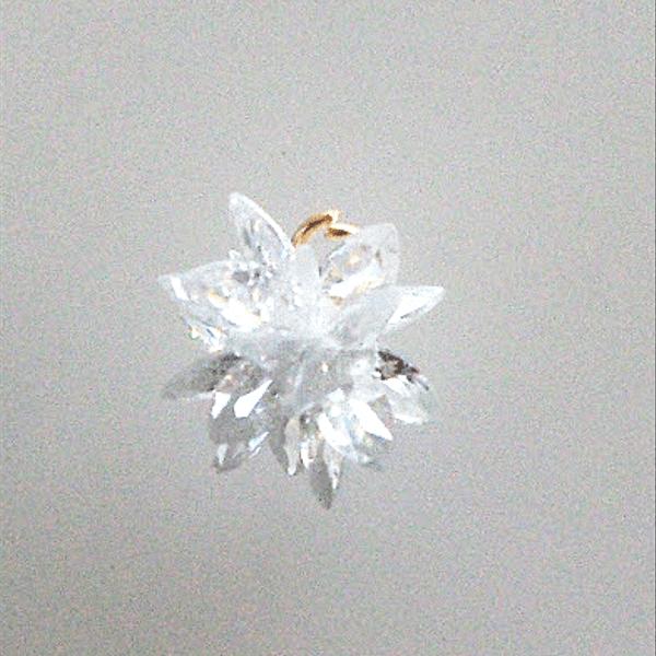 人工合成ジルコンジュエリー加工　雪の結晶・雪の華　2個で400円