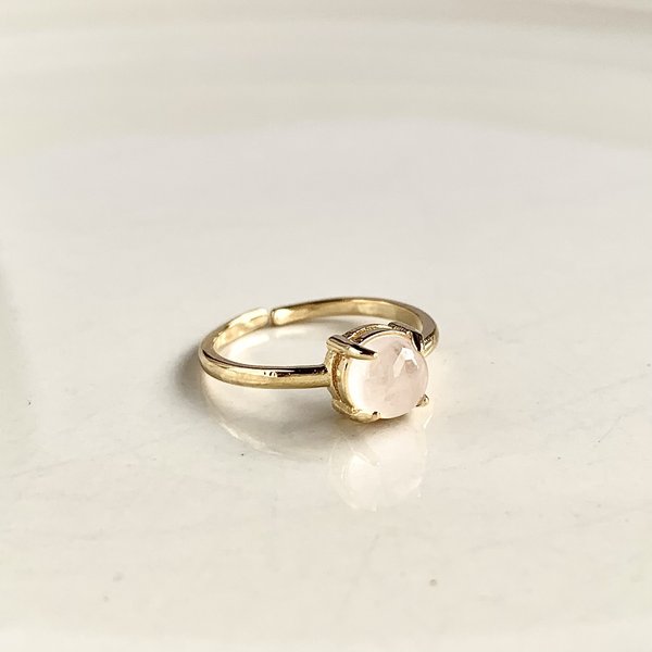 ❇︎ 天然石 ❇︎ ローズクォーツ のリング　Minette☆ RING059    ❇︎ フリーサイズ 指輪 ❇︎