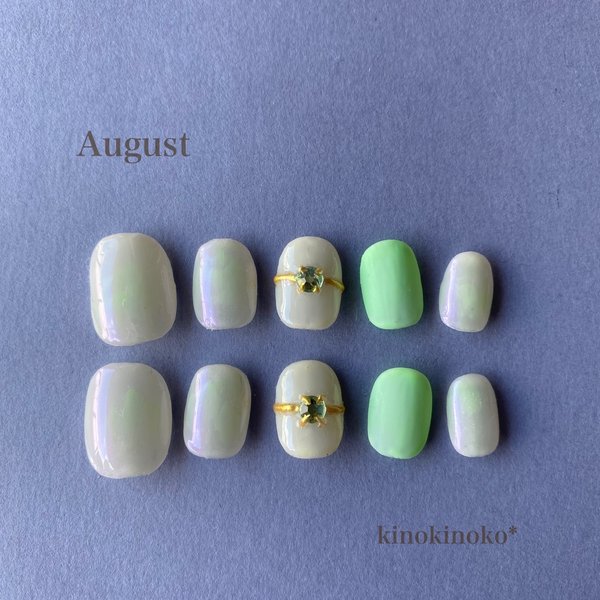 誕生石カラーnail〈8月〉