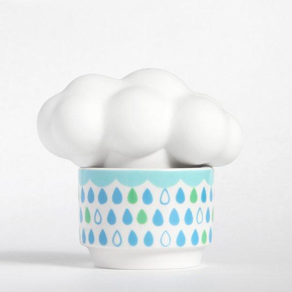 雲の加湿器：ホワイト雲×グリーン系カップ・・・スウセラ（sucera）