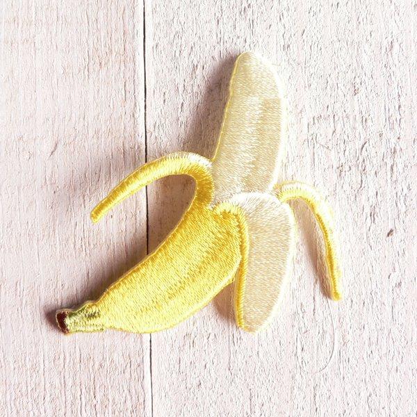 バナナ  2枚セット　ばなな　フルーツ　アイロンワッペン　アップリケ　手芸　