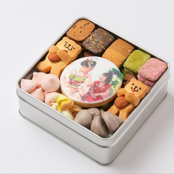 お菓子の宝石箱・くま缶(中)×プリントクッキー