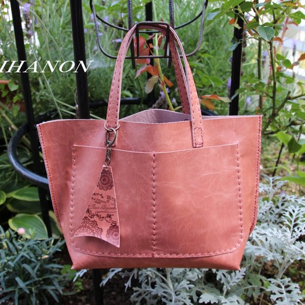 【 SOLD OUT 】　LIHANON’S　トート♪　プラスα　サーモンピンクNo２