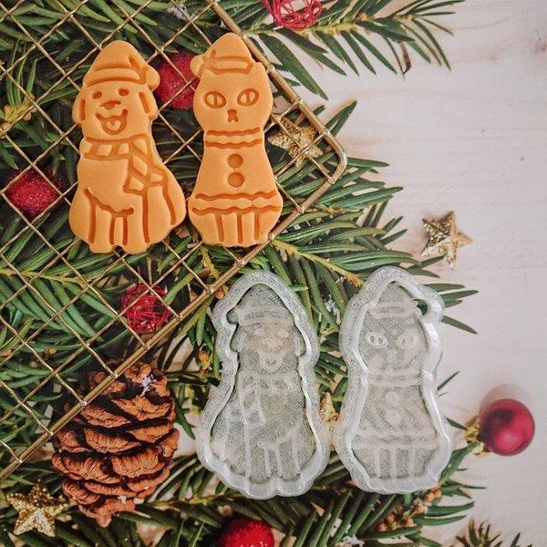 【クッキー型】犬 猫 クリスマス