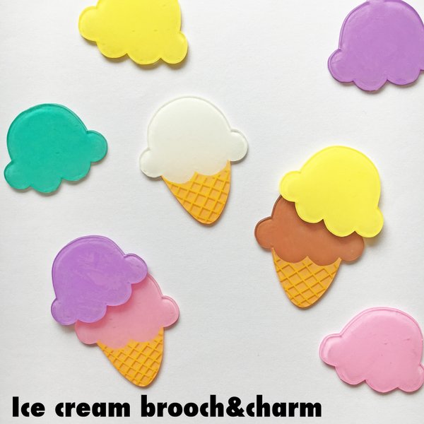 Ice cream brooch&charm