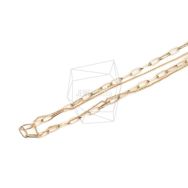 CHN-070-G【1個入り】ダブルネックレスチェーン,Two Chains necklace