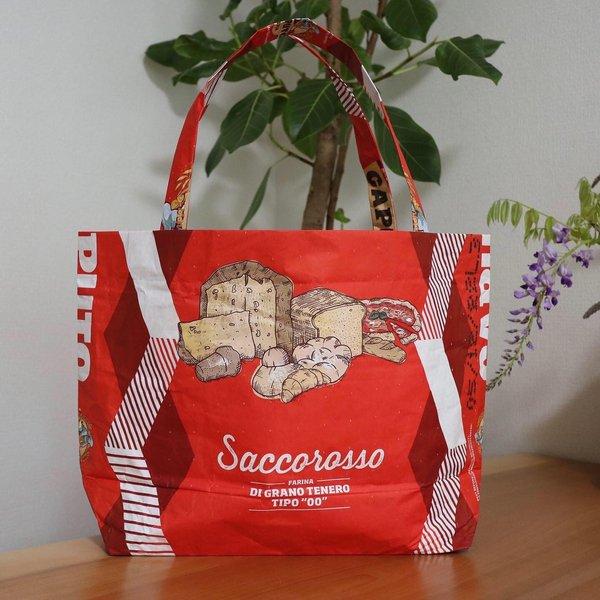 イタリア産小麦粉の袋から作ったエコバッグ 