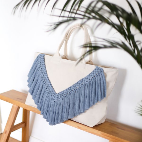 Macrame V Fringe Bag L