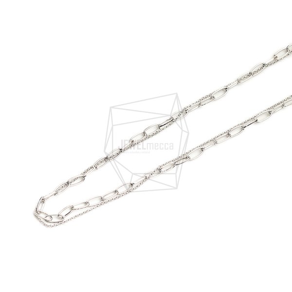 CHN-070-R【1個入り】ダブルネックレスチェーン,Two Chains necklace