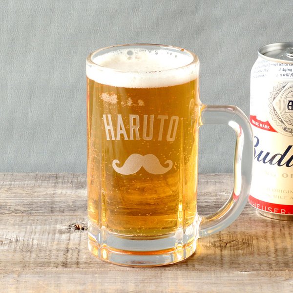 《送料無料》名入れ ジェント ルマン ビール ジョッキ 400ml /n74