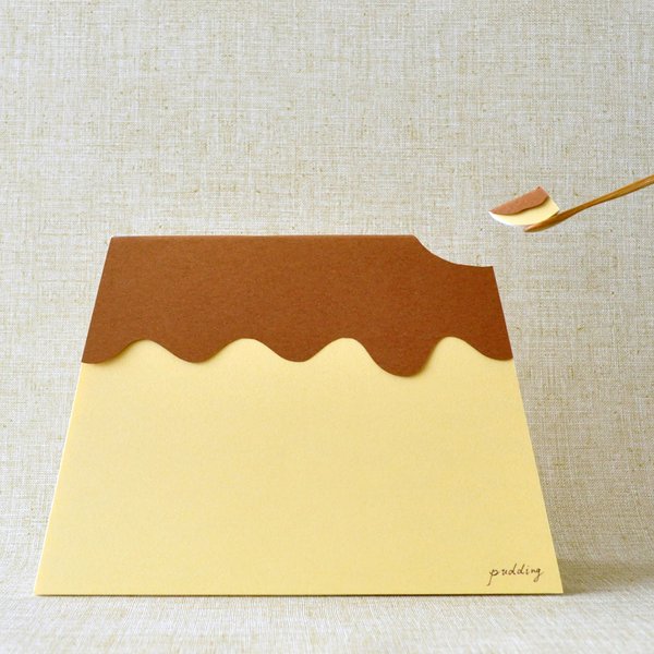 プリンの台形ノート　Trapezoid note *Pudding