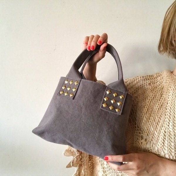 canvas tote bag mini (gray)