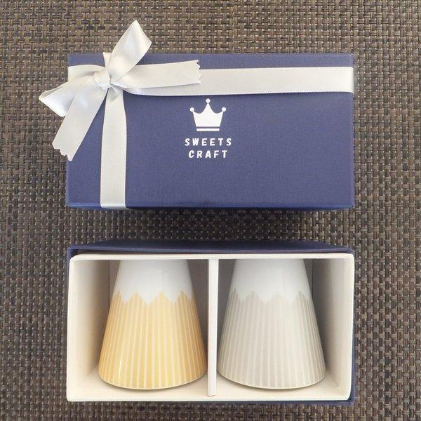 富士山モチーフ　カップ（Ｈ）　専用 GIFT BOX 入り　２個セット