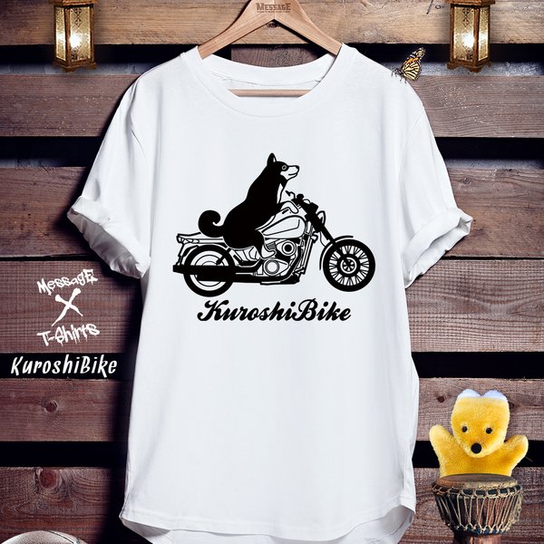 柴犬バイクTシャツ「KuroshiBike｣