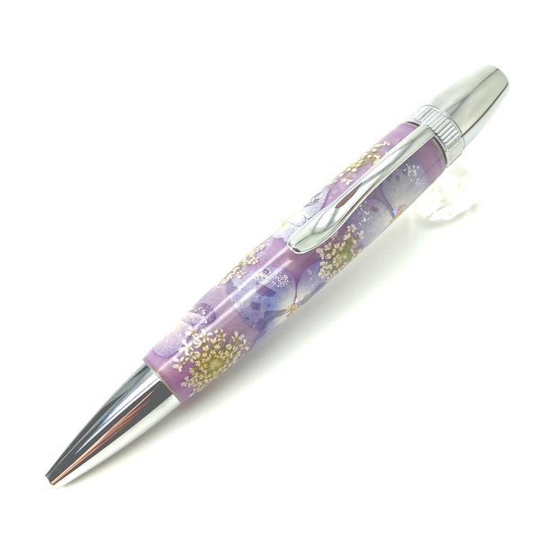 押花のボールペン Flower Pen 紫陽花 /あじさい（紫色）TFB2021