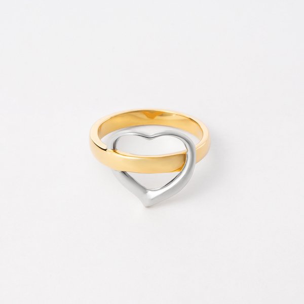 heart arrow ring / gold × silver