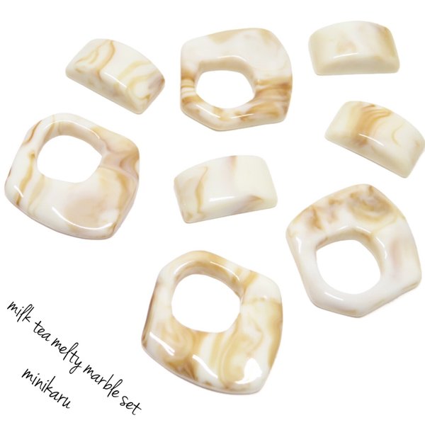  8pcs) milk tea melty marble set