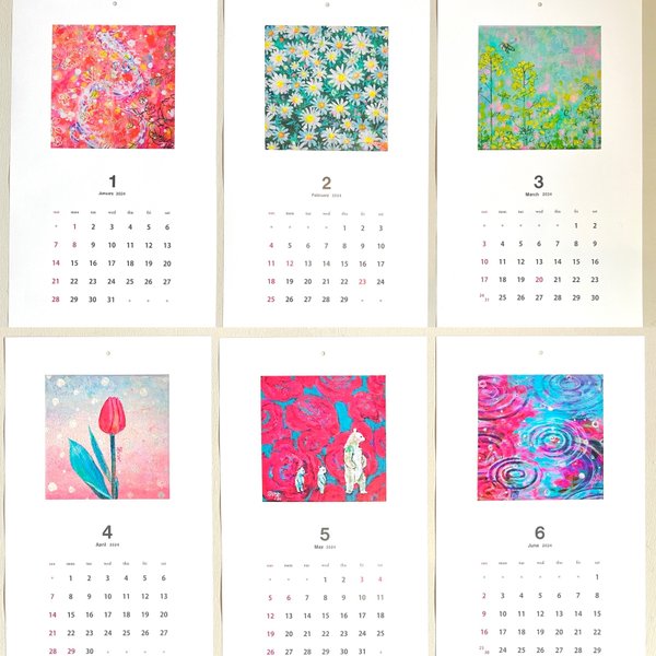 2024年 Mariko カレンダー  （壁掛け）