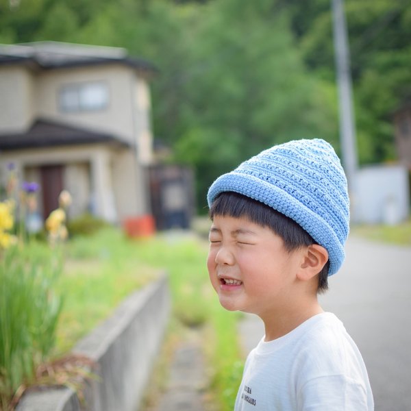 【最終SALE】透かし編みの涼しげとんがり帽子