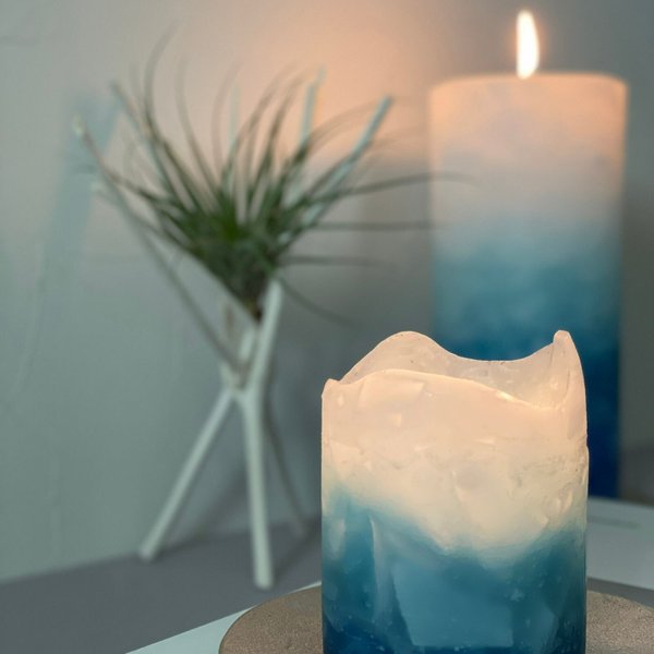 グラデーション キャンドル gradation candle 泡海　~awaumi~　(M size)  【受注後製作商品】