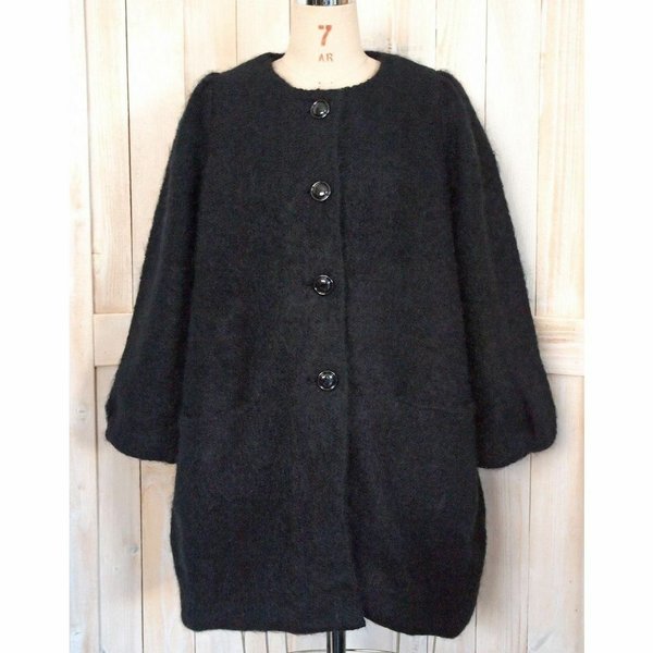 【special price】fur mohair Coat black