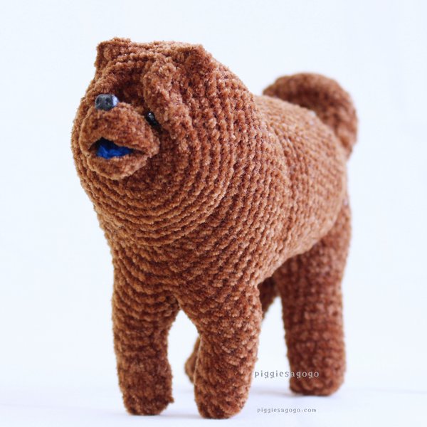 チャウチャウのあみぐるみ編み図 / Chow chow amigurumi pattern