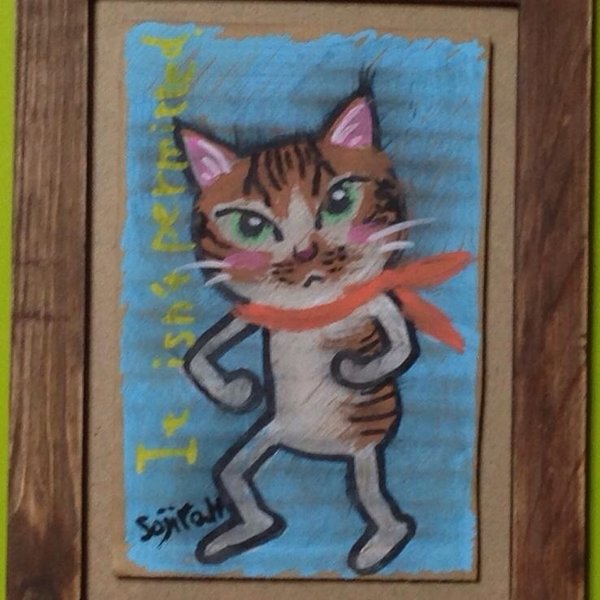 絵描き屋のネコ(原画) (14)