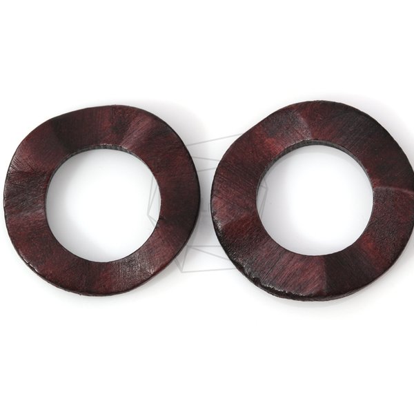 BSC-342-G【4個入り】サークルウッドビーズ,Circle Wooden Beads