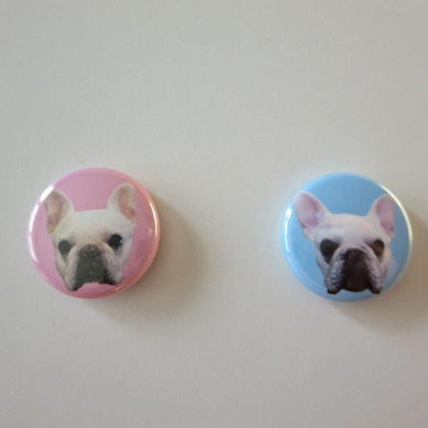  French Bulldog 缶バッチ 2個セット