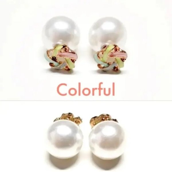 ピアス MONOGRAM01 Colorful ピアス イヤリング変更可 アレルギー対策 樹脂ピアス 樹脂イヤリング チタン ステンレス  7789