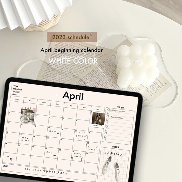 2023年4月〜2024年3月 schedule  デジタルプランナー digital planner スケジュール iPad ノート note goodnotes