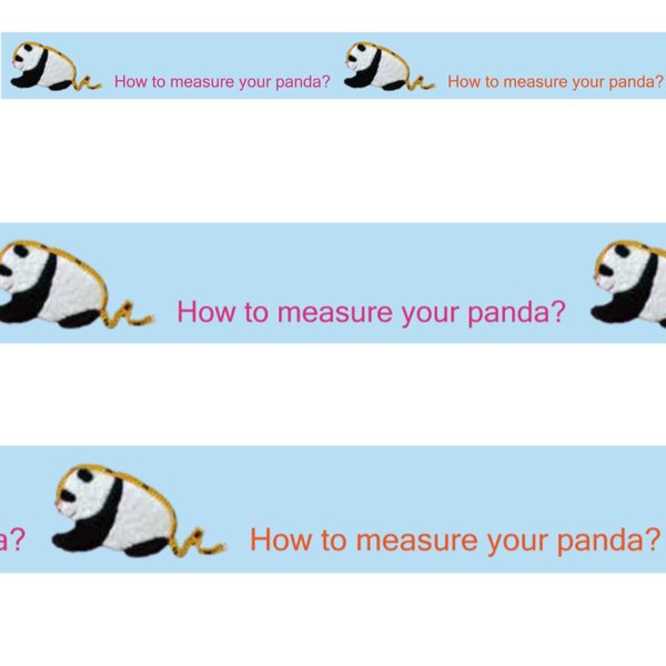 パンダの測り方マスキングテープ2個セット
