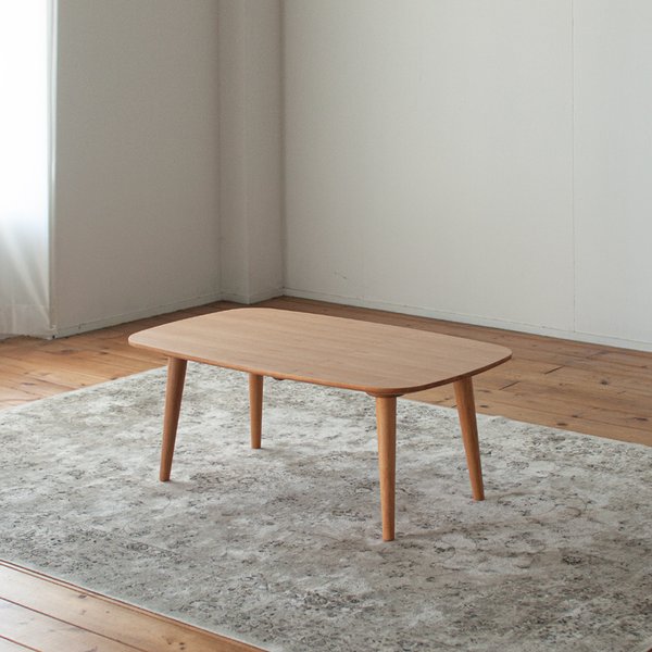 アルダー材のローテーブル［ 2サイズ 90cm 120cm ］高さも選べます。セミオーダー 天然突板 日本製