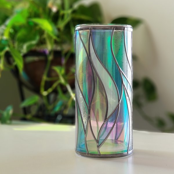 『光のシャワー』ラウンド型ガラス花瓶