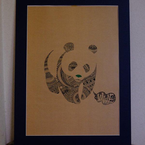 Zentangle Panda　A4