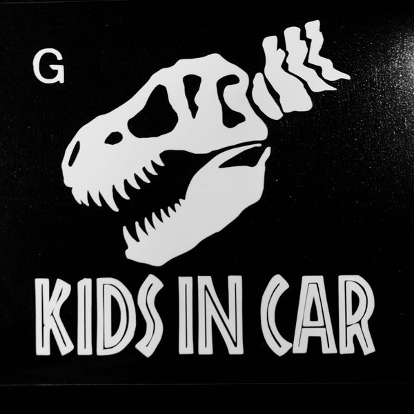 ステッカー KIDS IN  CAR 恐竜 G 